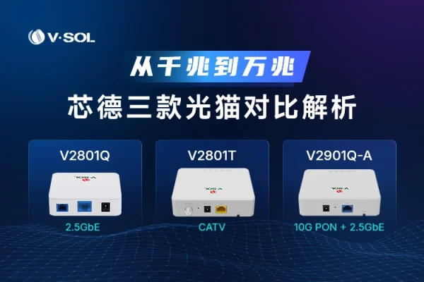 从千兆到万兆：芯德三款光猫 V2801Q、V2801T 与 V2901Q-A 对比解析