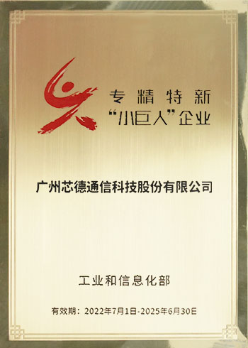 国家级专精特新“小巨人”企业